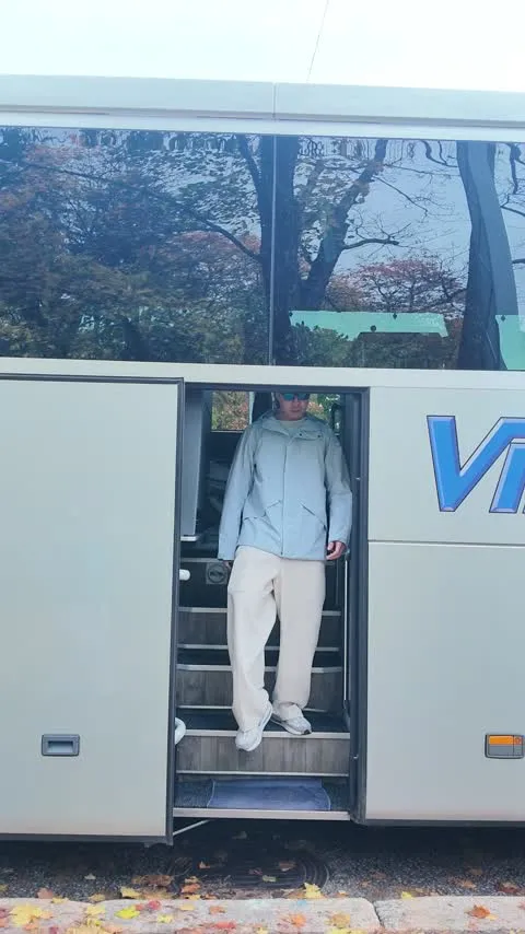 下车模仿明星出场